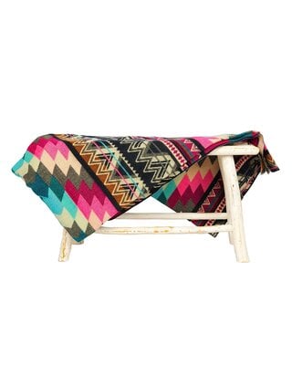 EcuaFina Alpaca Native Blanket - Antisana - Pink