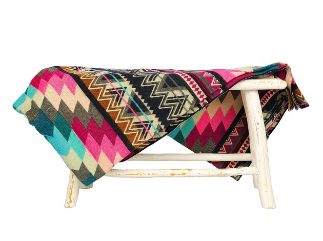 EcuaFina Alpaca Native Decke - Doppelseitige Gewebt– Einheimisches Design – FairTrade & authentisch - Antisana - Rosa