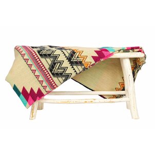 EcuaFina Alpaca native blanket - Double-sided woven - Dutch/Native Design - FairTrade & Authentic - Antisana - Pink