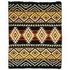 Alpaka Wolldecke - Westliches Design - XL Native Plaid - Aztec  - Cayambe - Dunkelgrün