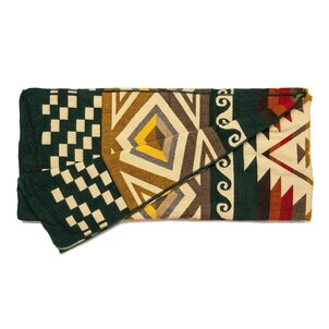 EcuaFina Alpaca Native Blanket - Cayambe - Dark green