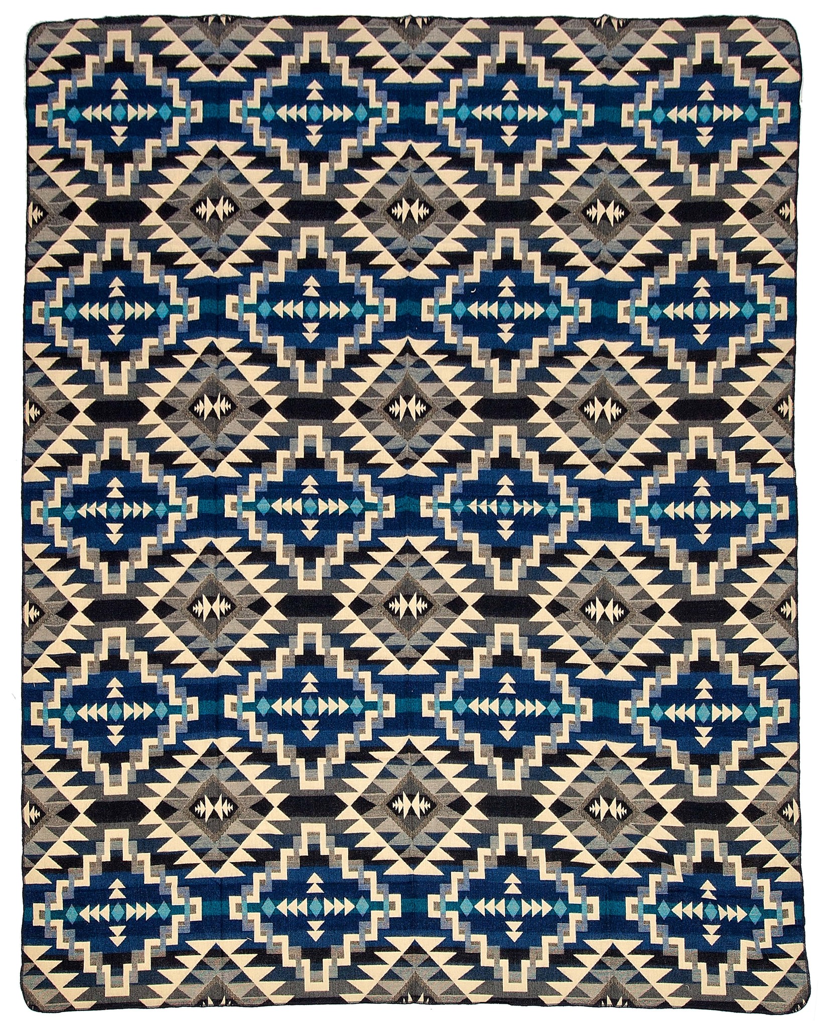 Alpaca Native Deken - Dubbelzijdige prints - Dutch/Native Design - FairTrade & Authentiek - Chimborazo -Zwart