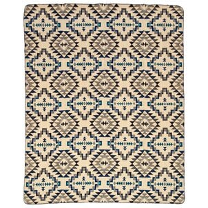 EcuaFina Alpaca Native Deken - Chimborazo Blauw Zwart