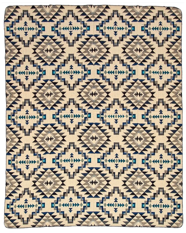 EcuaFina Couverture equatorienne en Alpaga - Réversible - Design natif/néerlandais- FairTrade & Authenticité - Chimborazo Noir