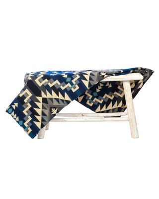 EcuaFina Alpaca Native Deken - Chimborazo  Blauw Zwart