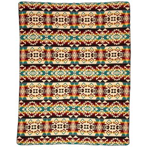 EcuaFina Couverture native en alpaga - Chimborazo - Multicolore  - Durabilité - Intérieur