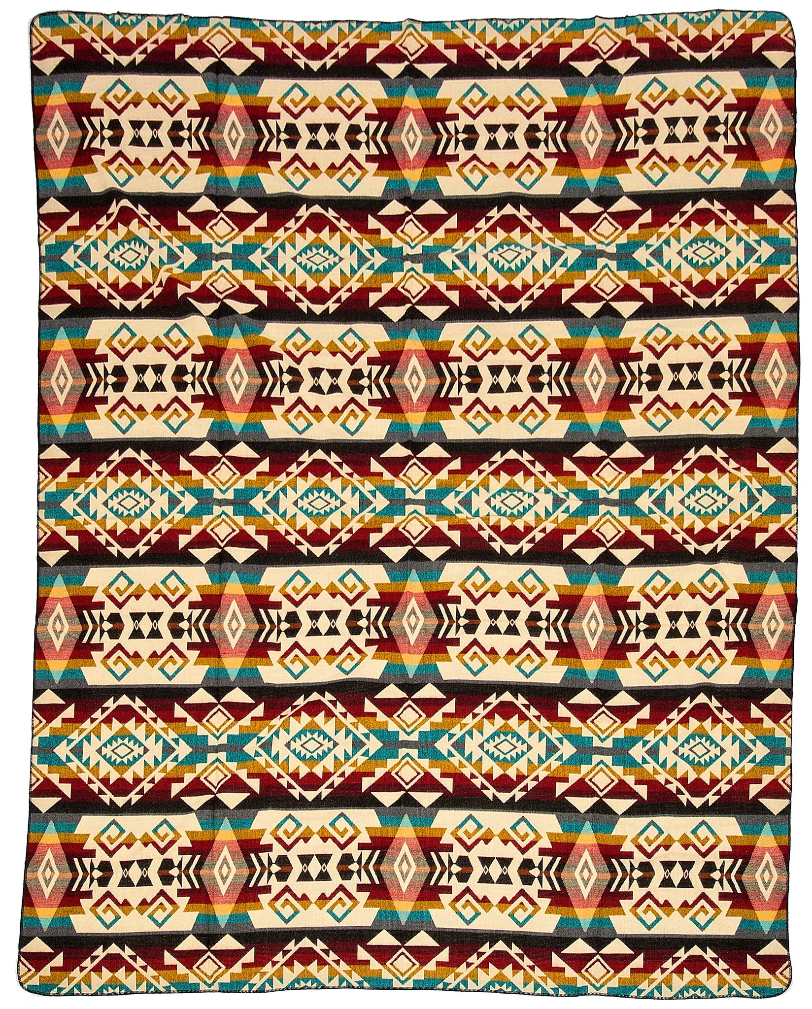 EcuaFina Couverture native en alpaga - Chimborazo - Multicolore  - Durabilité - Intérieur