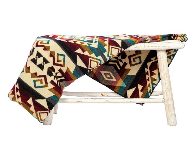 EcuaFina Alpaca Native Blanket - Chimborazo - Multicolor - Sustainable - Interior