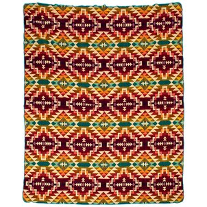 EcuaFina Alpaca Native Deken - Dubbelzijdige prints  - FairTrade & Authentiek - Chimborazo - Roze