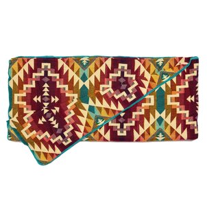 EcuaFina Alpaca native blanket - Double-sided prints - Native Design - FairTrade & Authentic - Chimborazo - Pink