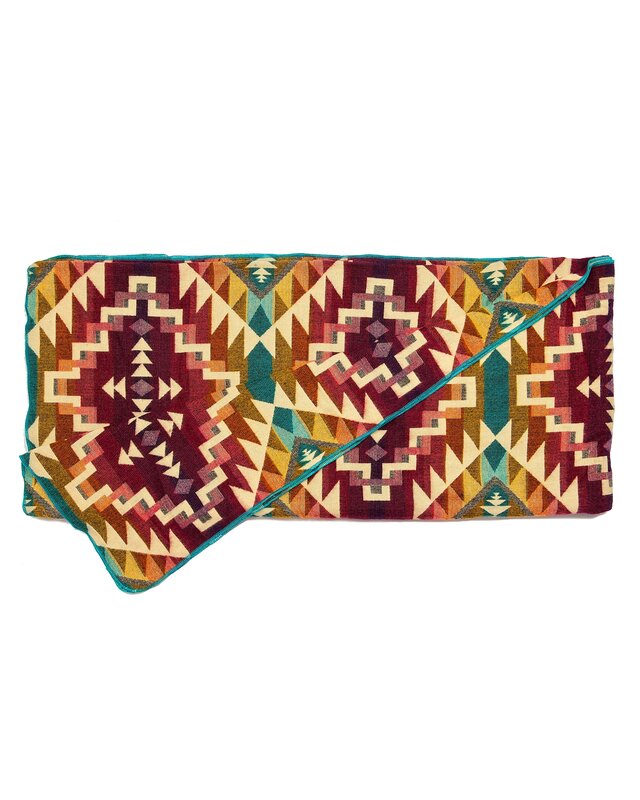 EcuaFina Couverture native en alpaga - Réversible - Design natif - FairTrade & Authenticité- Chimborazo Rose