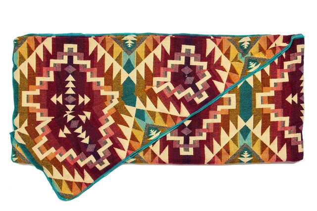 EcuaFina Alpaca native blanket - Double-sided prints - Native Design - FairTrade & Authentic - Chimborazo - Pink