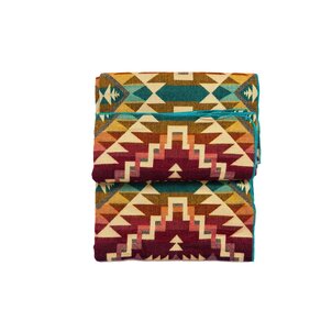 EcuaFina Alpaca Native Decke - Doppelseitige Druck - einheimisches Design – FairTrade & authentisch - Chimborazo - Rosa