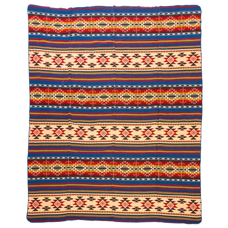 EcuaFina Plaid für das Sofa - Native Decke aus Alpakawolle - Warme Tagesdecke – Boho-Dekoration - Cotopaxi - Mix