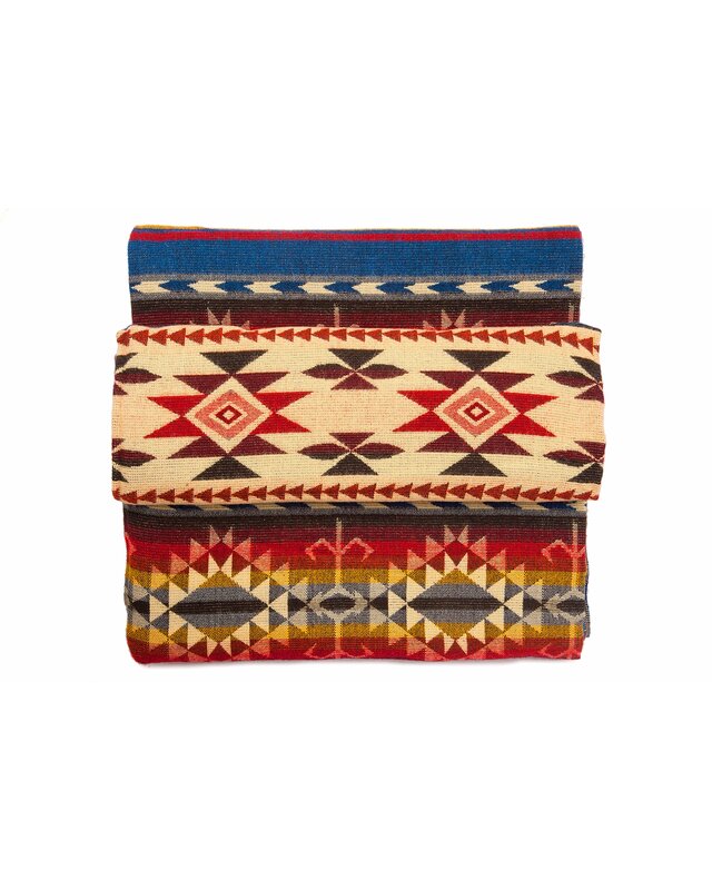 EcuaFina Plaid Cotopaxi pour le canapé - Couverture native en laine d'alpaga - Couvre-lit Chaud - Décoration Bohème - Multicolore