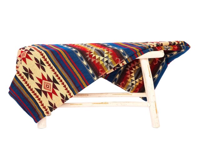 EcuaFina Plaid voor op de bank - Alpacawol Native Deken - Warme Sprei - Boho Decoratie - Cotopaxi - Mix