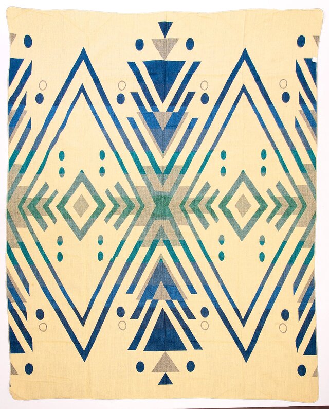 EcuaFina Imbabura  Blauw Woondeken - Alpacawol  - Warm & Zacht - FairTrade - Handgemaakt in Ecuador -