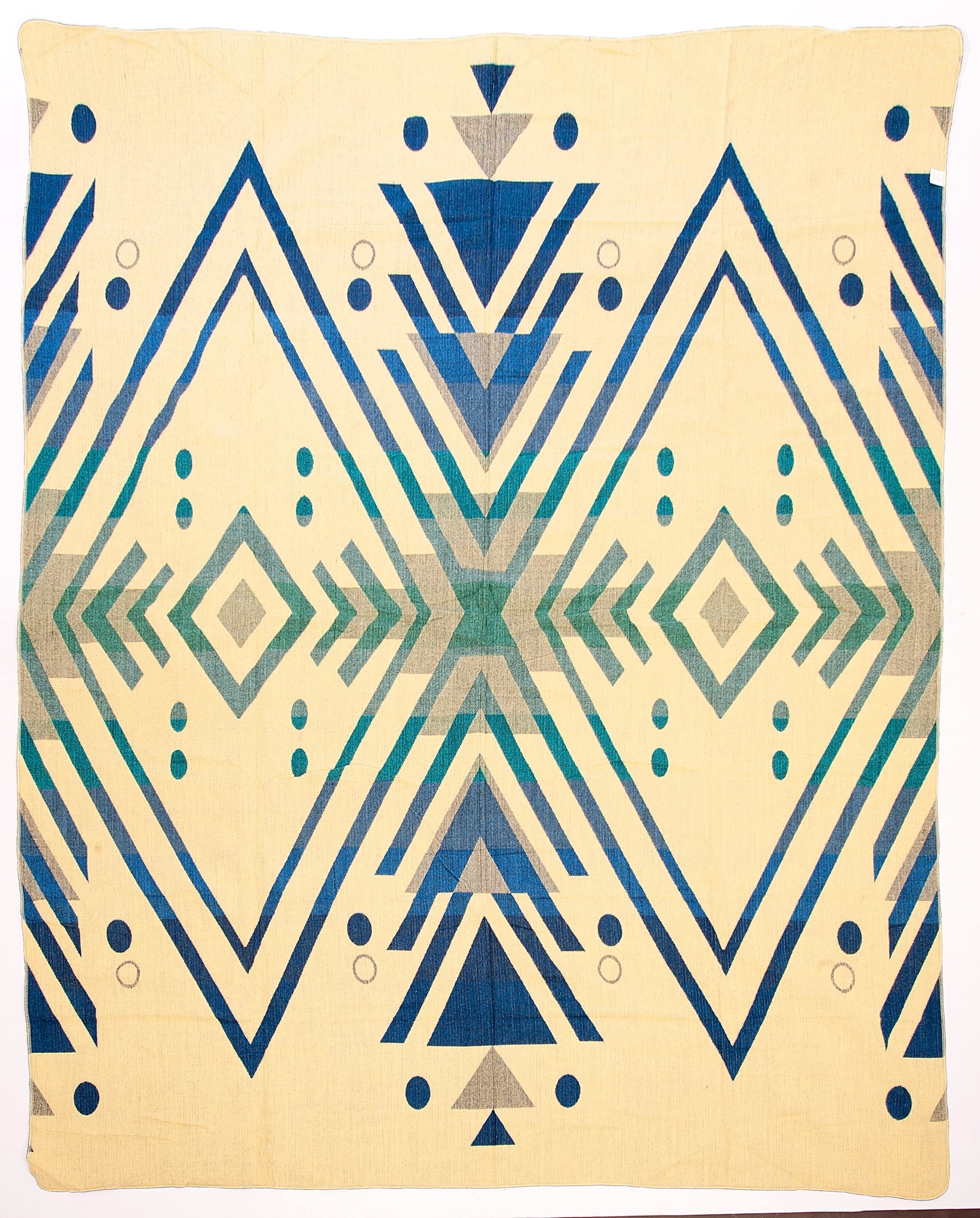 EcuaFina Imbabura Bleu Plaid en laine d'alpaga - Chaud et doux - Commerce équitable - Fait main en Équateur -