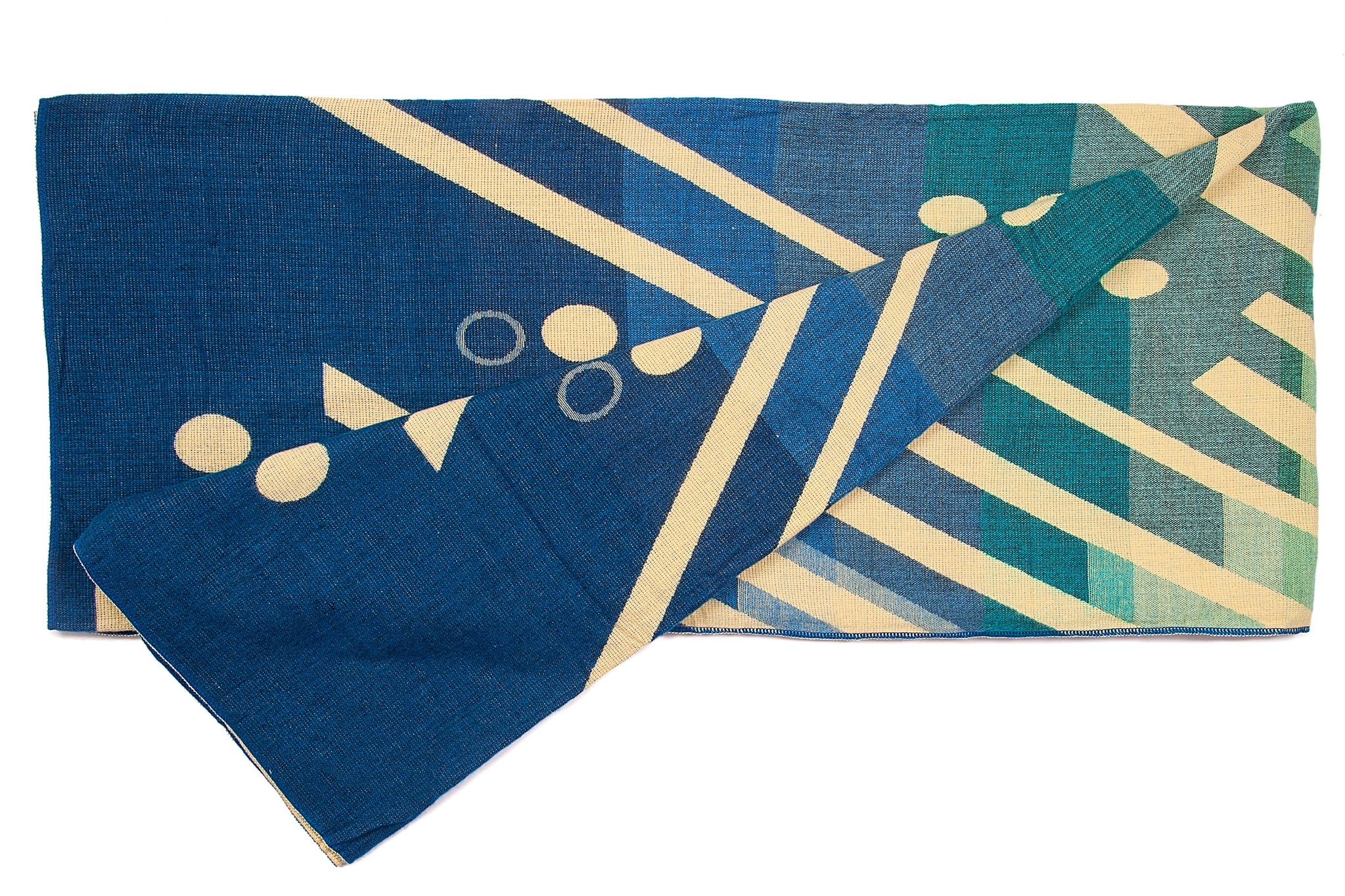 EcuaFina Imbabura Bleu Plaid en laine d'alpaga - Chaud et doux - Commerce équitable - Fait main en Équateur -