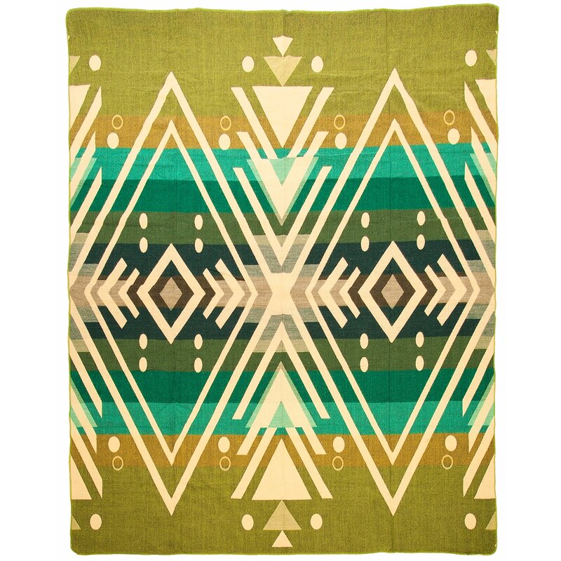 EcuaFina Plaid aus Alpakawolle – Warm und weich – FairTrade – Handgefertigt in Ecuador – Imbabura – Grün