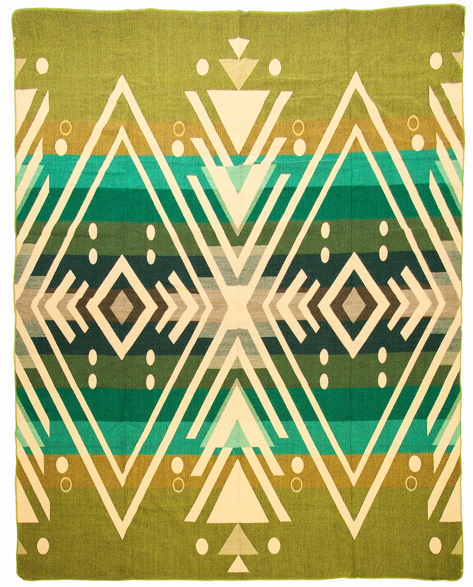 EcuaFina Alpaca Wool Blanket - Warm & Soft - FairTrade - Handmade in Ecuador - Imbabura - Green