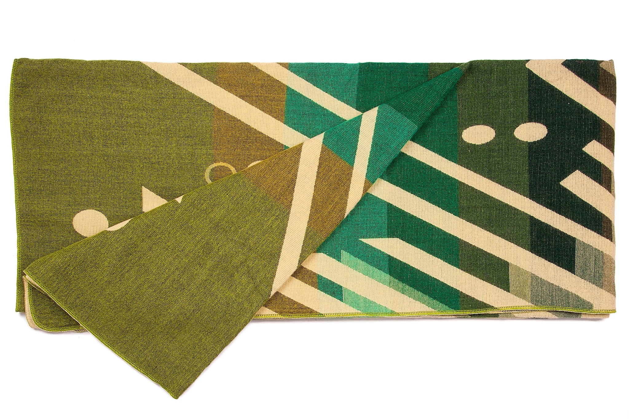 EcuaFina Plaid en laine d'alpaga - Chaud et doux - Commerce équitable - Fait main en Équateur - Imbabura - Vert