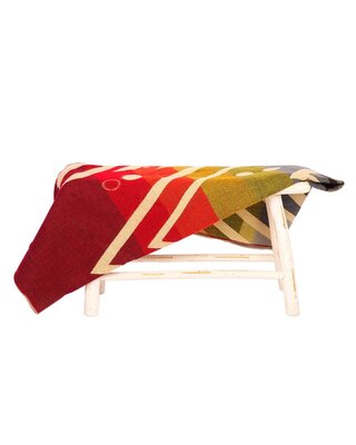 EcuaFina Red Throw Blanket - Alpaca Wool - Imbabura Red