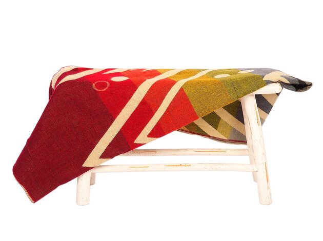 EcuaFina  Plaid aus Alpakawolle – Warm und weich – FairTrade – Handgefertigt in Ecuador – Imbabura – Rot