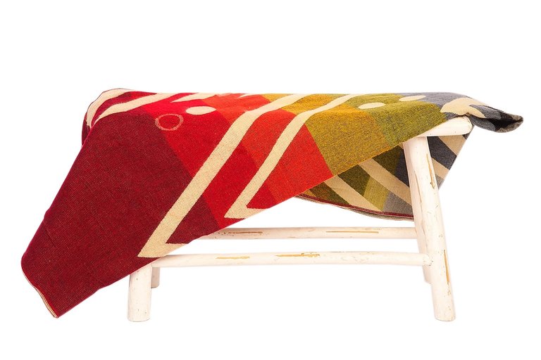EcuaFina Red Throw Blanket - Alpaca Wool - Imbabura -Red  - Warm & Soft - FairTrade - Handmade in Ecuador - Imbabura - Red