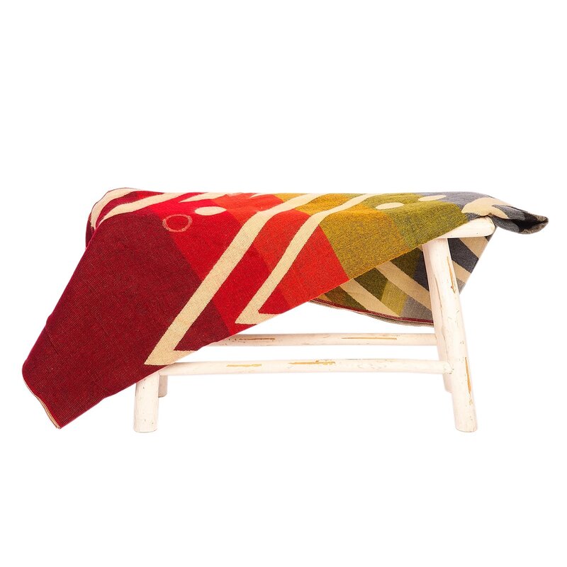 EcuaFina  Plaid aus Alpakawolle – Imbabura Rot