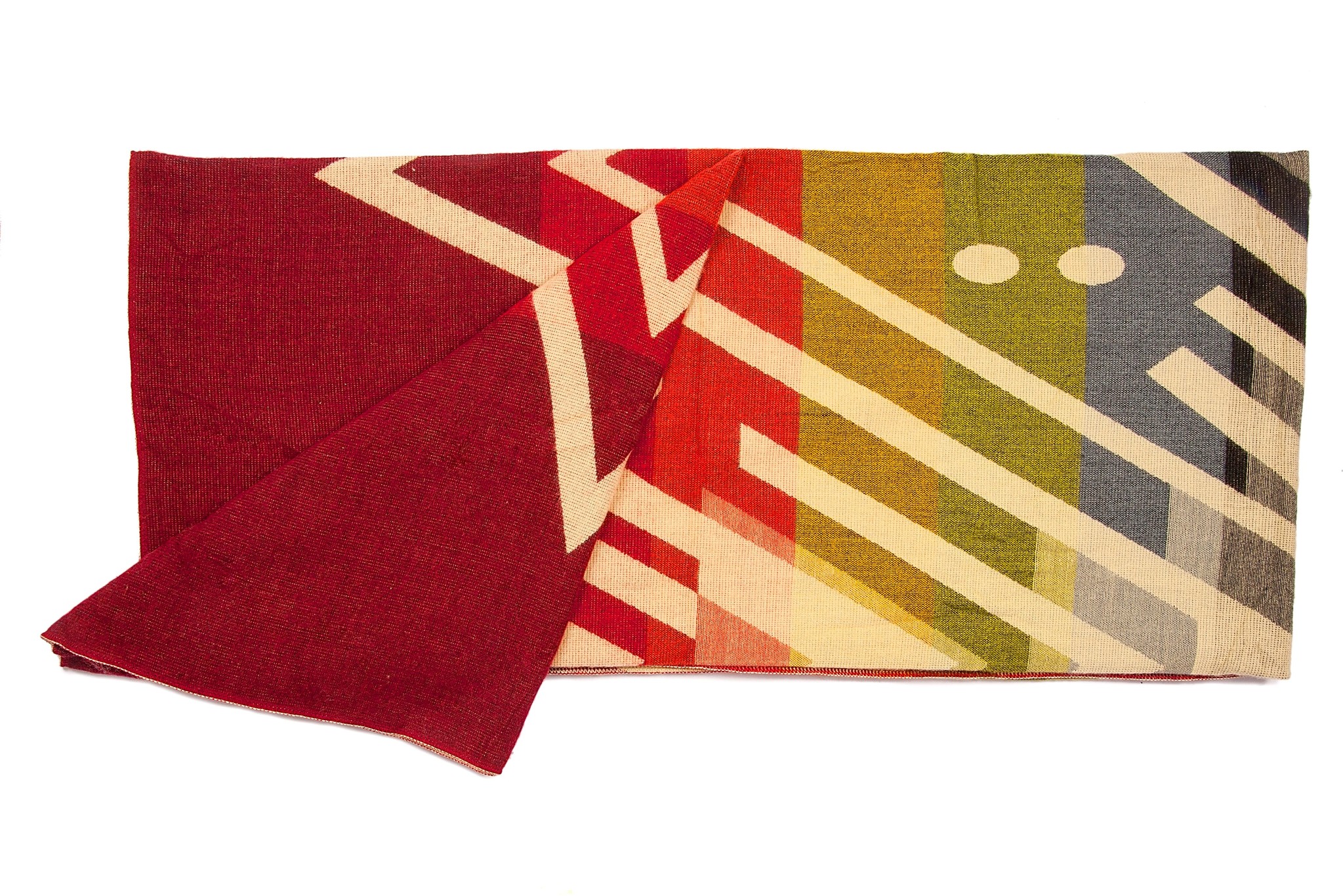 EcuaFina Red Throw Blanket - Alpaca Wool - Imbabura -Red  - Warm & Soft - FairTrade - Handmade in Ecuador - Imbabura - Red