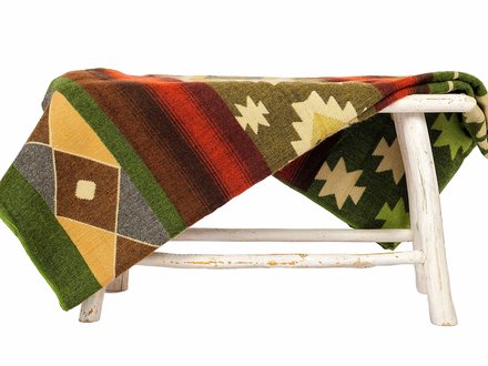 EcuaFina Alpaca Native Blanket - Quilotoa - Green EcuaFina Alpaca Native Blanket - Quilotoa - Green