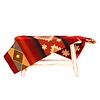 Alpaca Native Decke - Doppelseitige Drucke – niederländisches/einheimisches Design – FairTrade & authentisch - Quilotoa- Rot