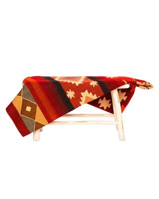 EcuaFina Couverture équatorienne en alpaga - Quilotoa - Rouge bordeaux