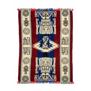 EcuaFina Alpaca Poncho Inca Red