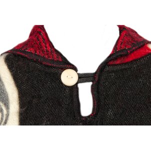 EcuaFina Poncho en Alpaga Maya Noir