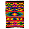 Tapis aztèque en laine 170 cm x 115 cm - Motifs ethniques - production équatorienne - 100% laine