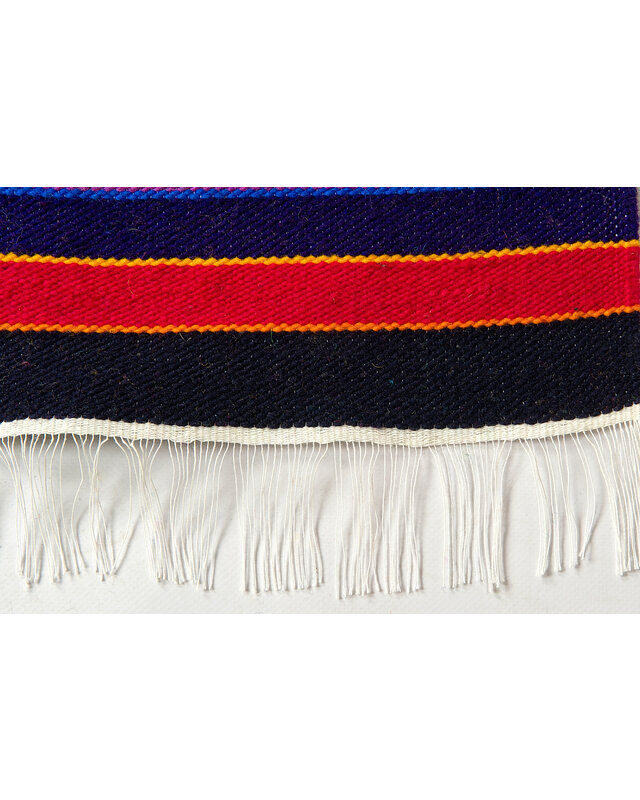 EcuaFina Tapis aztèque en laine 170 cm x 115 cm - Motifs ethniques - production équatorienne - 100% laine