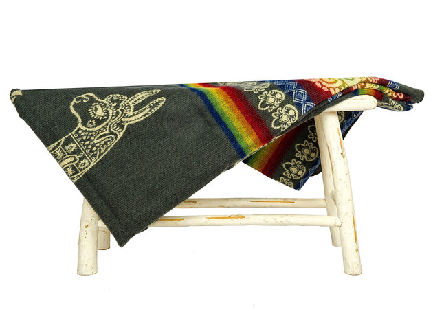 EcuaFina Alpaca native deken - Alpaca -Grijs