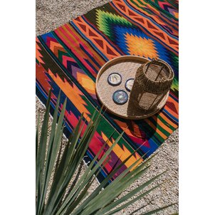 EcuaFina Wool Rug Aztec - Southwestern - Ethnic Design - Multicolor Rug - Midsize rug