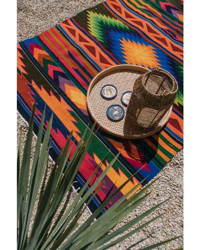 EcuaFina Wollen vloerkleed Aztec 170 cm x 115 cm - Dutch Design - Ecuadoriaanse Productie - 100% Wol