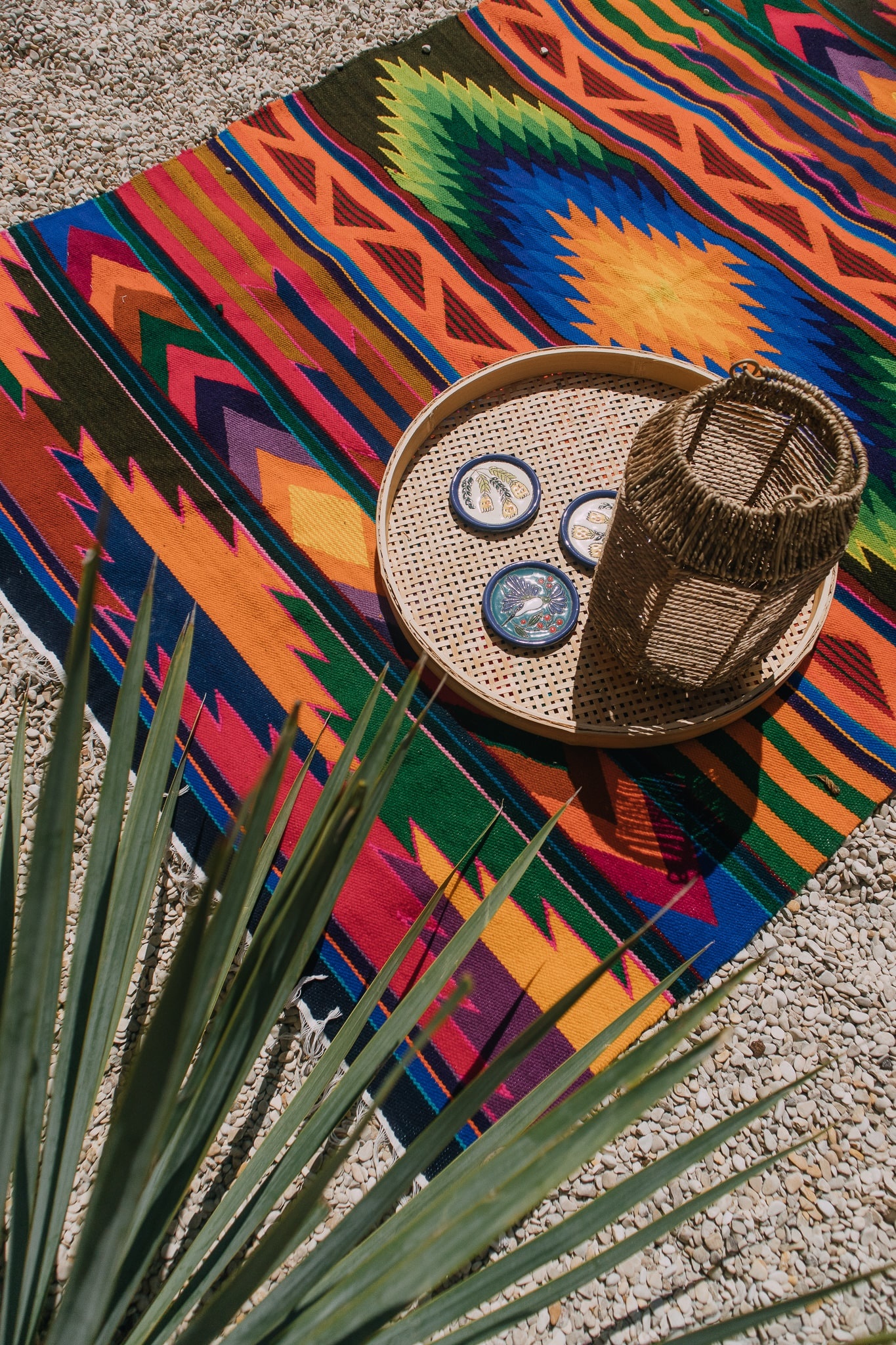 Tapis en laine aztèque 170 cm x 115 cm - Motifs ethniques 