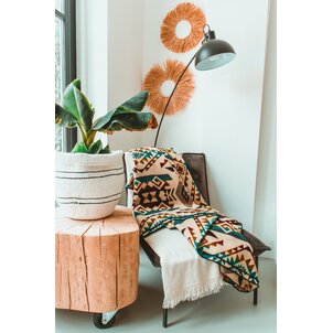 EcuaFina Mini Alpaca Native Deken - Dubbelzijdige prints - Dutch/Native Design - FairTrade & Authentiek - Chimborazo - Mix