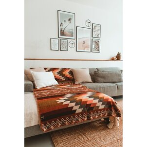 EcuaFina Alpaca native blanket - Antisana Orange