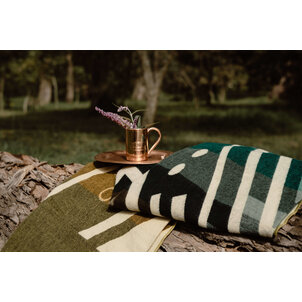 EcuaFina Alpaca Wool Blanket - Imbabura Green
