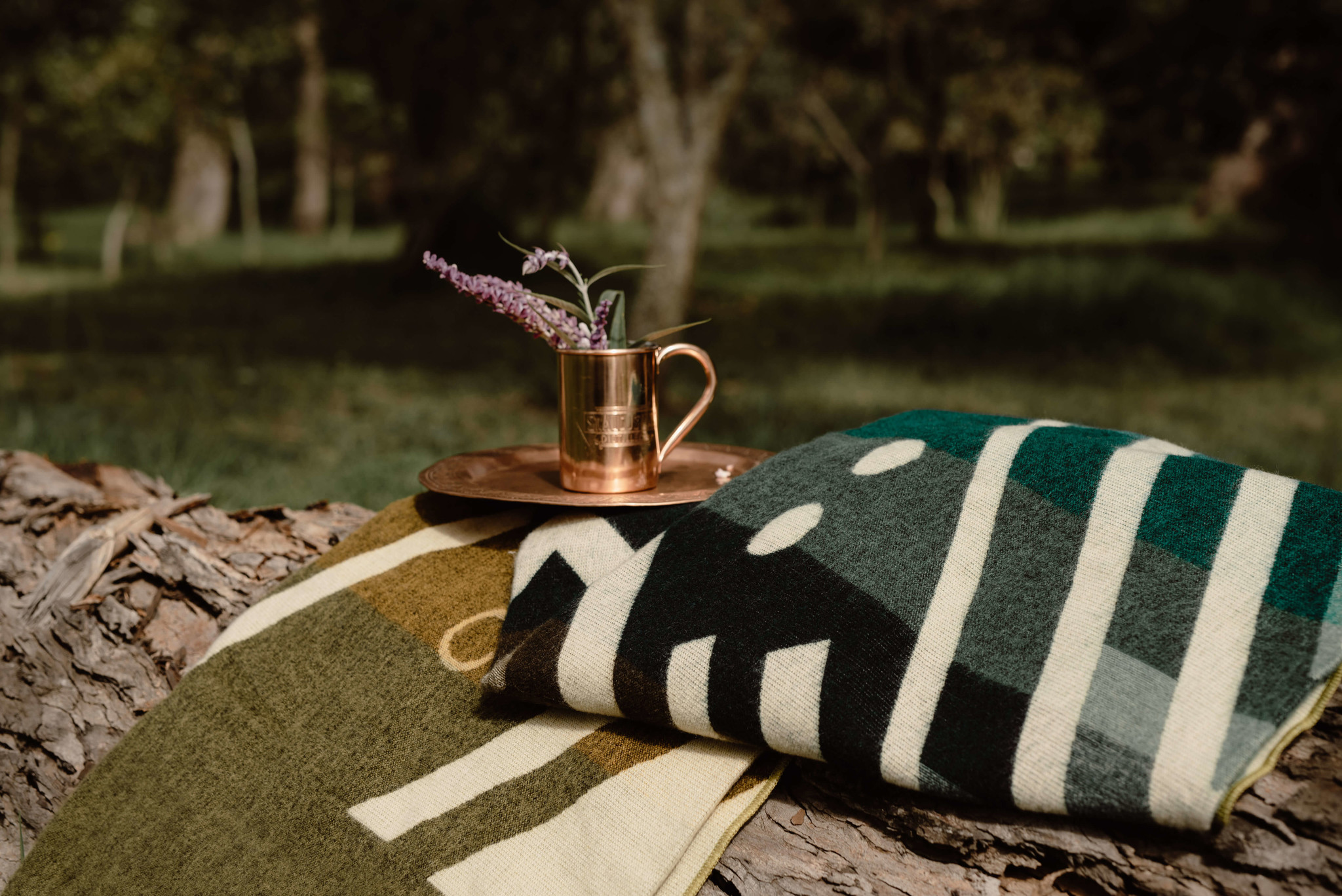 EcuaFina Alpaca Wool Blanket - Warm & Soft - FairTrade - Handmade in Ecuador - Imbabura - Green