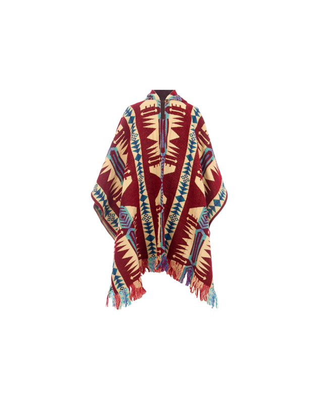 EcuaFina Poncho Quitu Rood