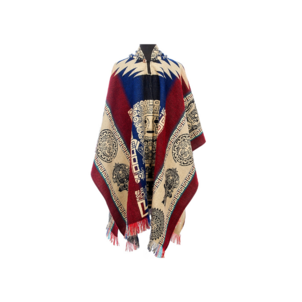 EcuaFina Alpaca Poncho Inca Red