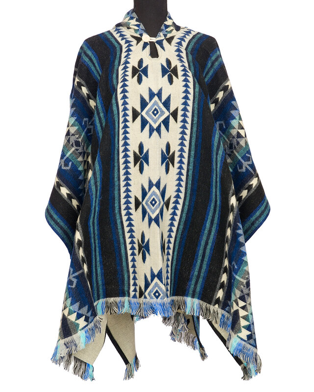 EcuaFina Poncho Shuar Blau