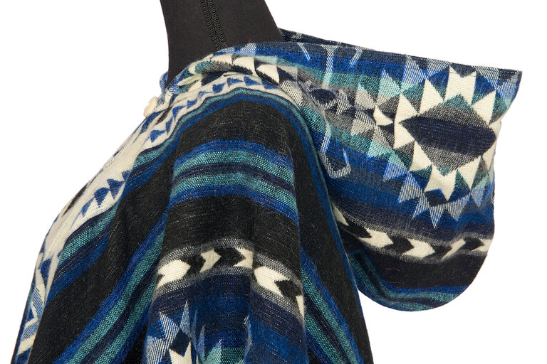 EcuaFina Poncho Shuar Blue